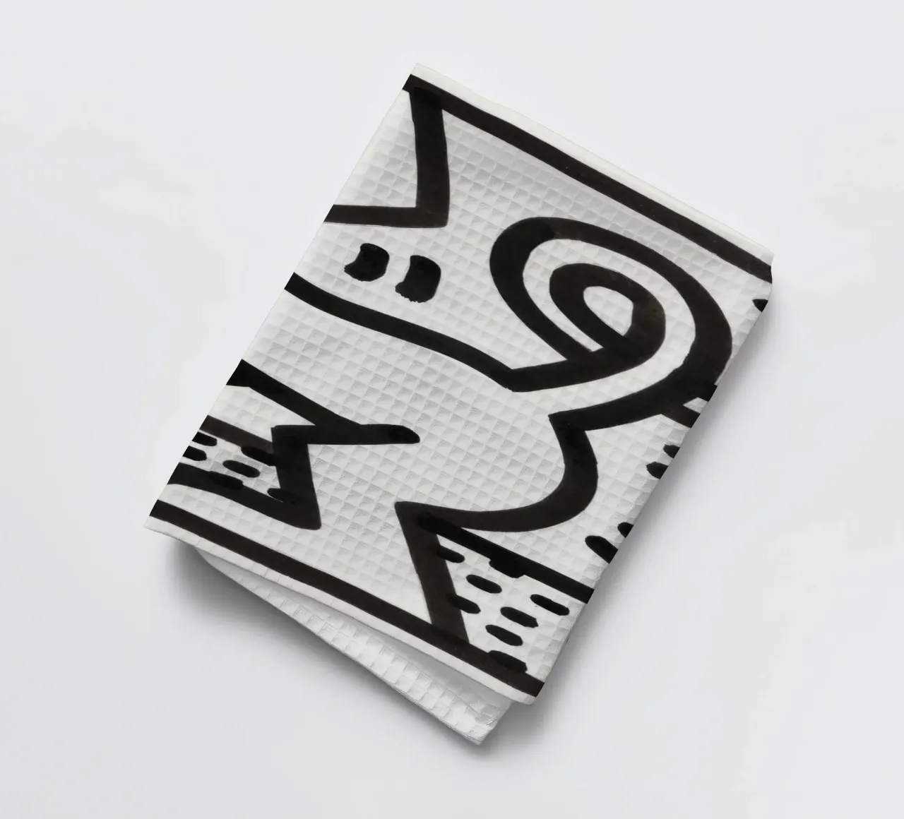 Keith Haring "Untitled" Pop Art Cat Man Poster torchon de ClubArt