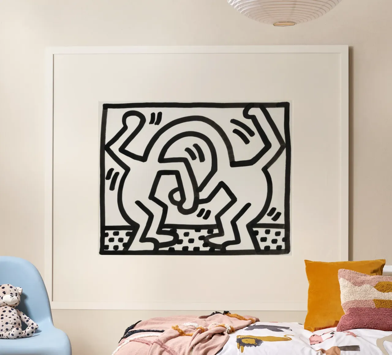 Duo dinamico di pop art "Senza titolo" di Keith Haring poster da ClubArt