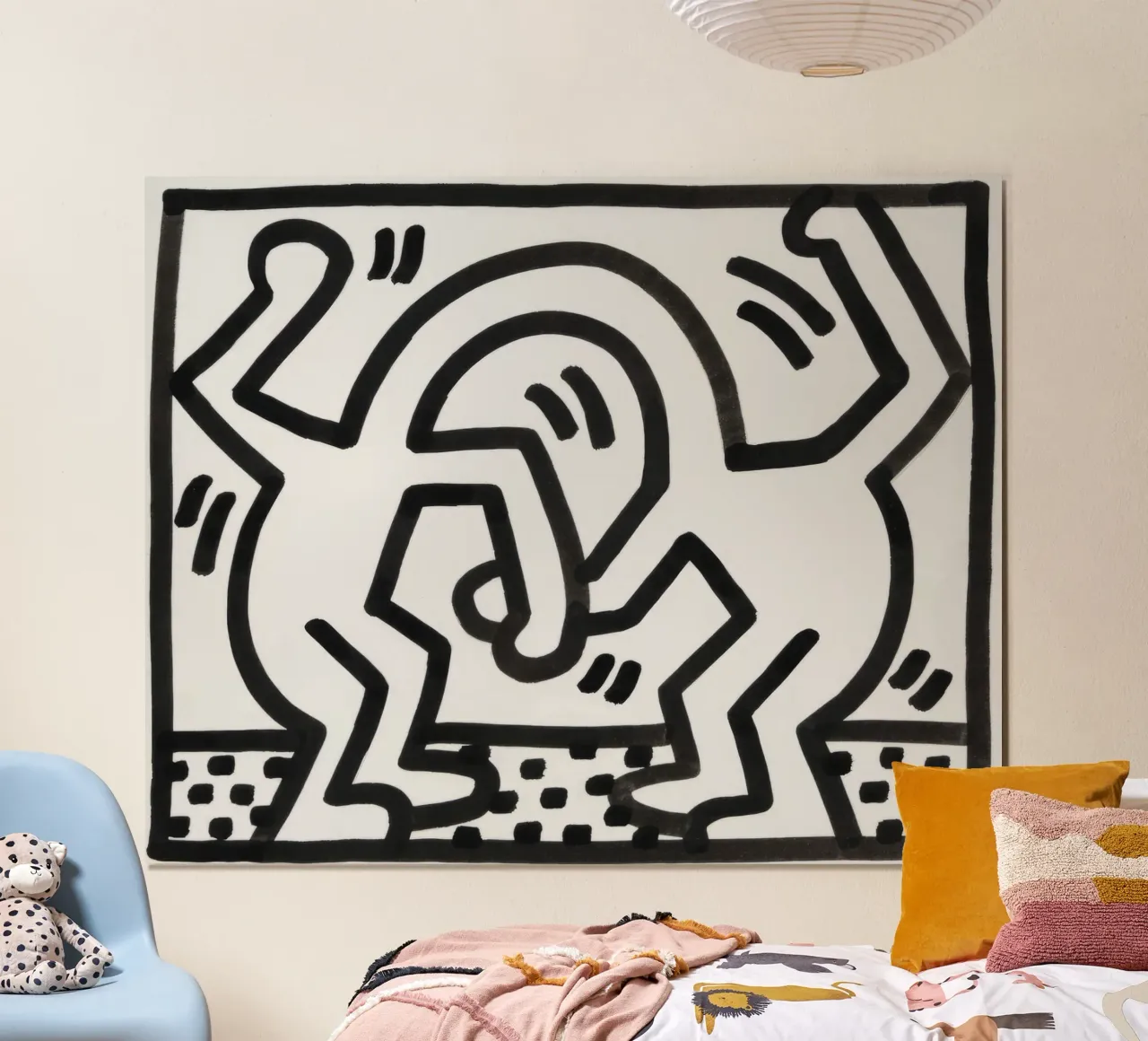 Duo dinamico di pop art "Senza titolo" di Keith Haring poster da ClubArt