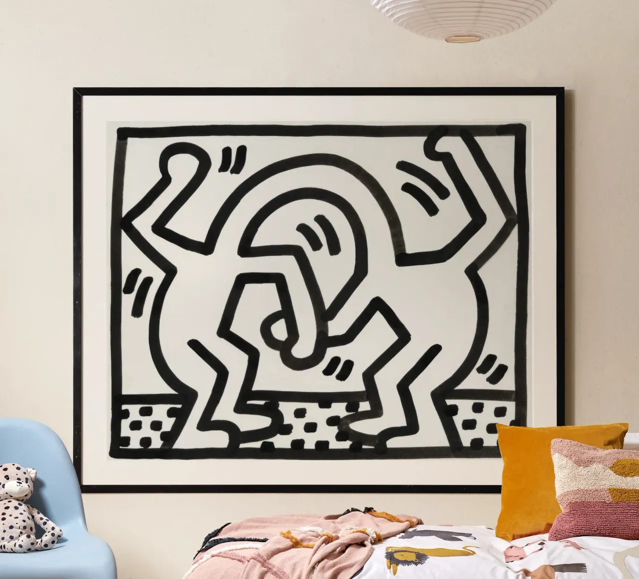 Duo dinamico di pop art "Senza titolo" di Keith Haring poster da ClubArt