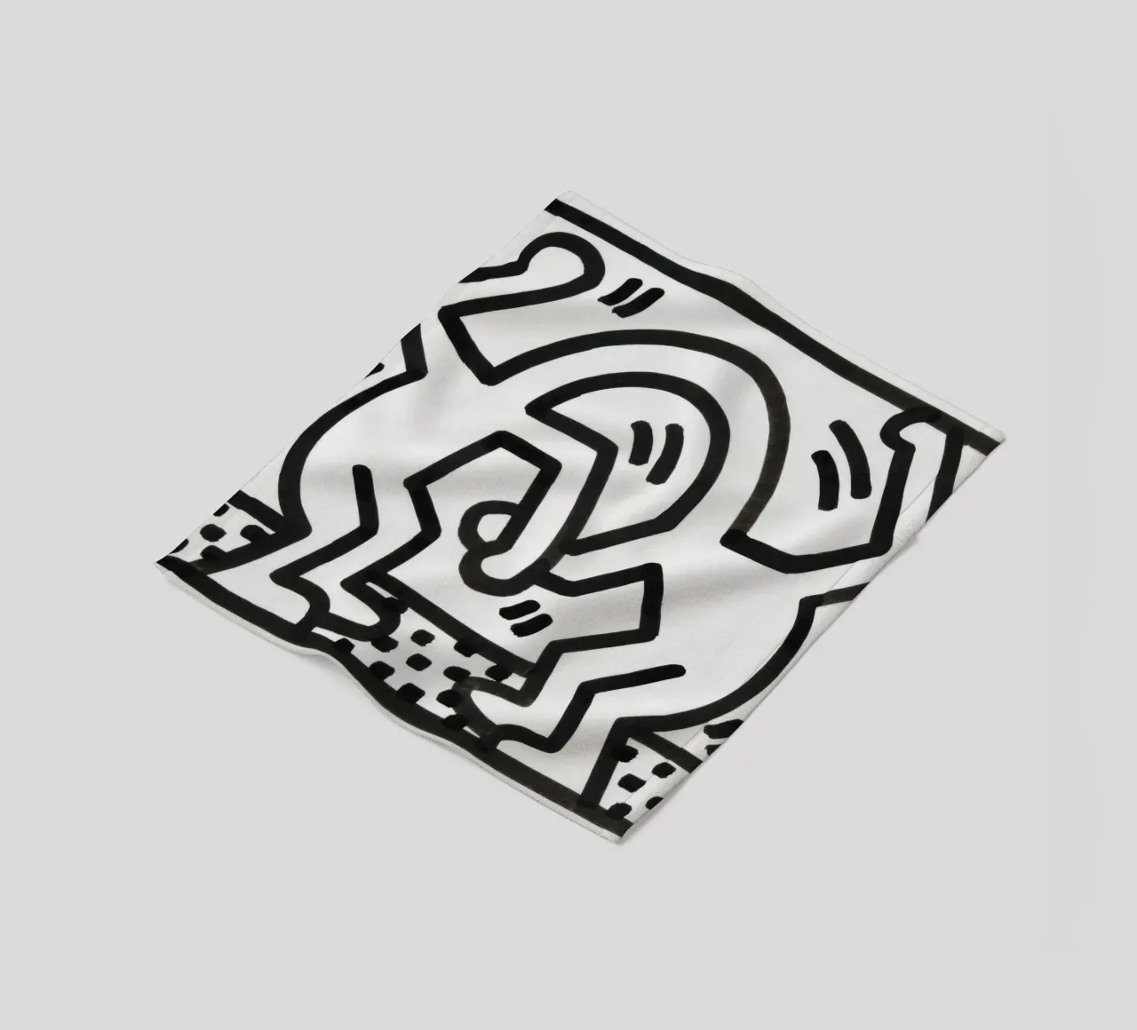 Keith Haring "Untitled" Pop Art Dynamic Duo fleece blanket by ClubArt