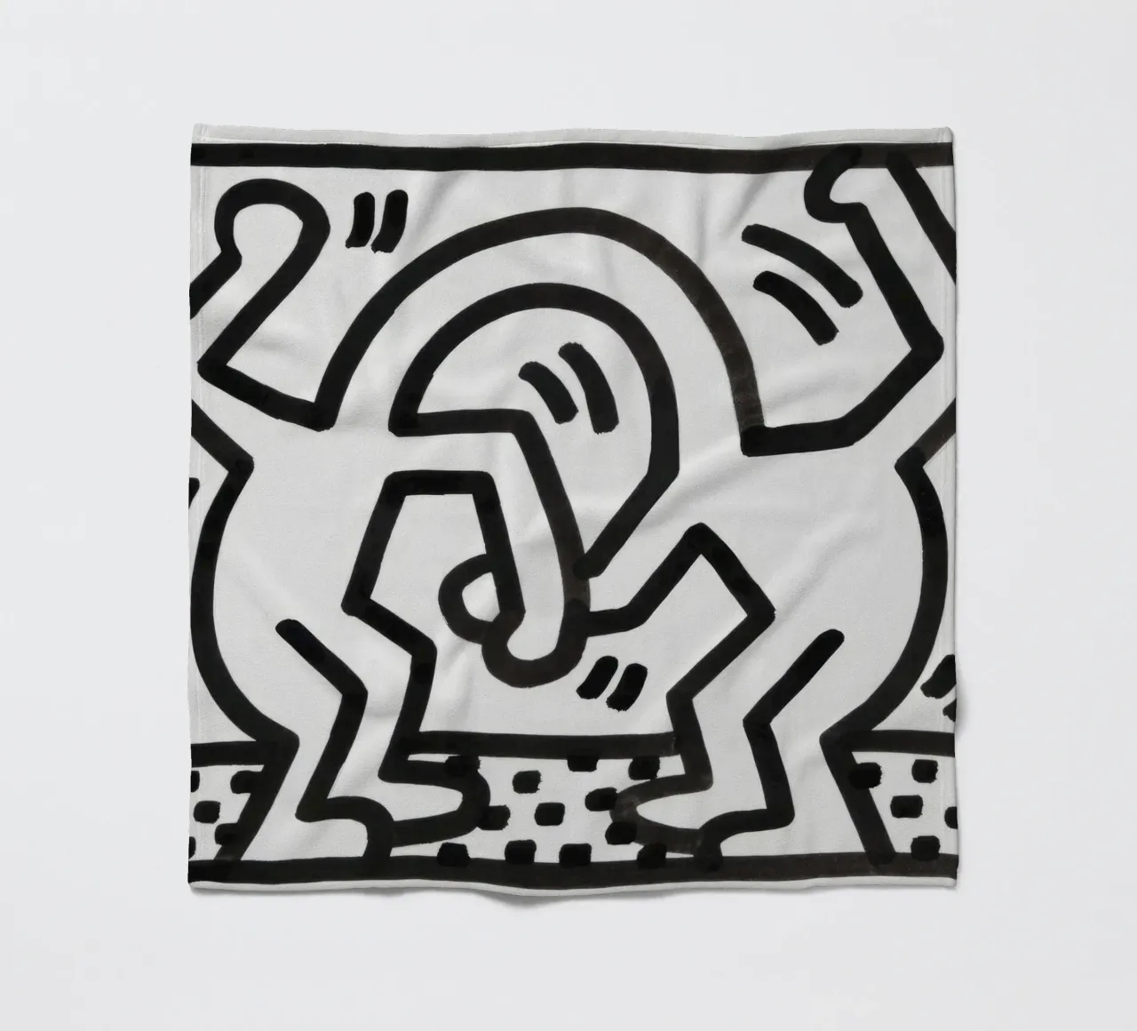 Keith Haring "Untitled" Pop Art Dynamic Duo fleece blanket by ClubArt