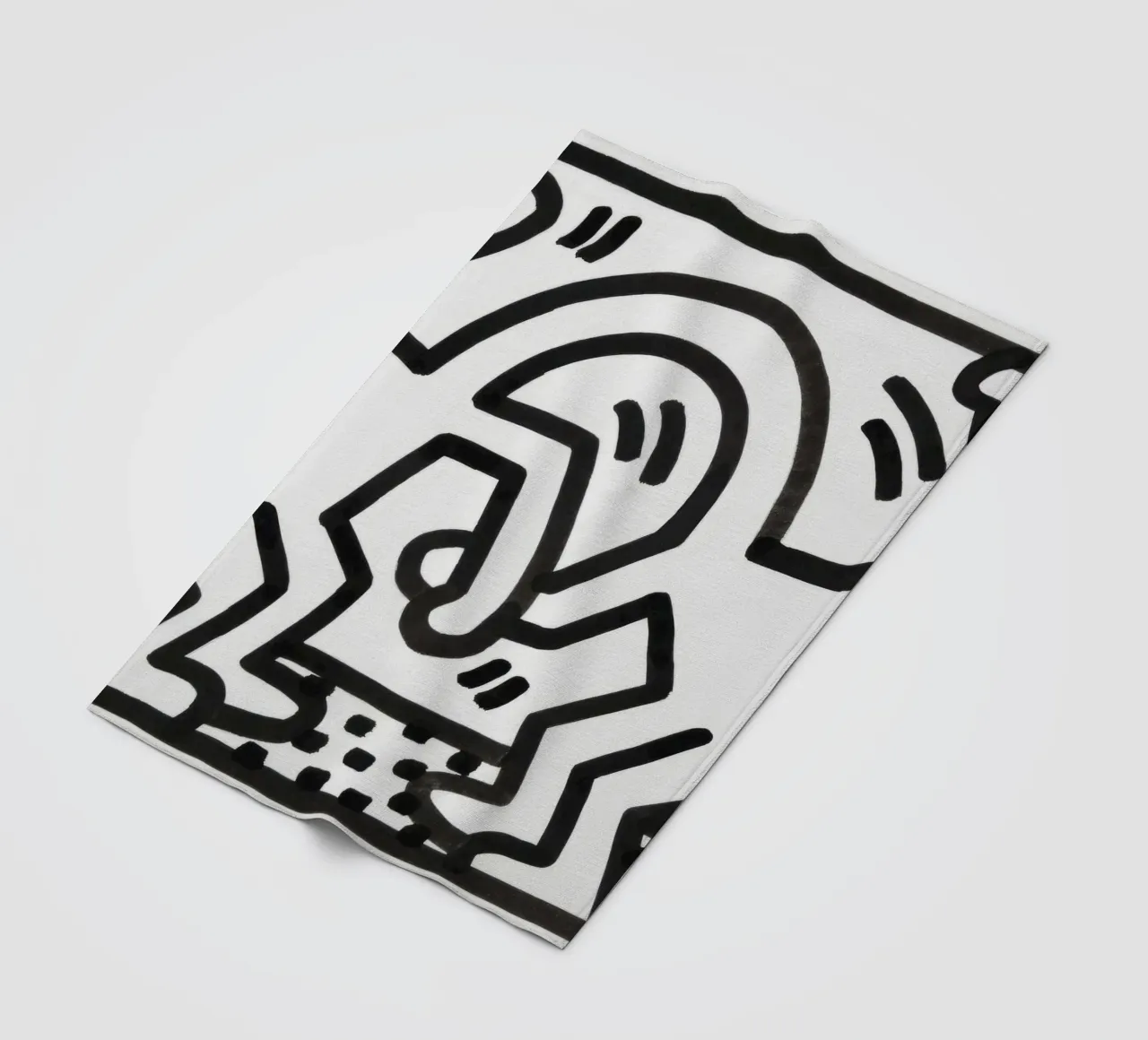 Keith Haring "Untitled" Pop Art Dynamic Duo fleece blanket by ClubArt