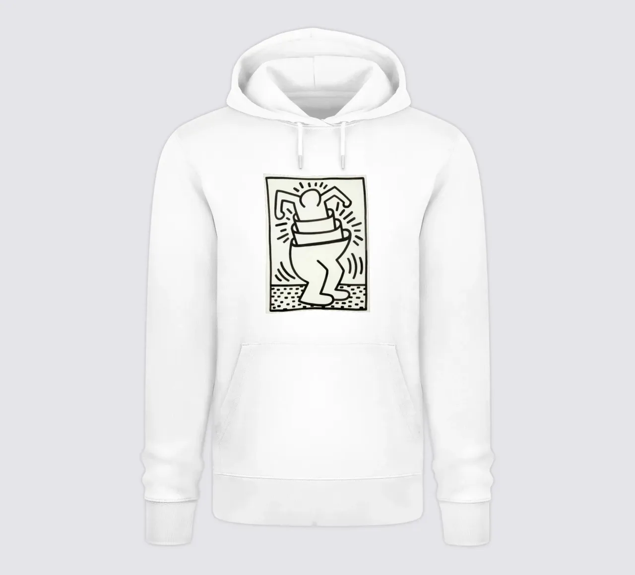 Poster contenitore Pop Art "Senza titolo" di Keith Haring felpa con cappuccio da ClubArt