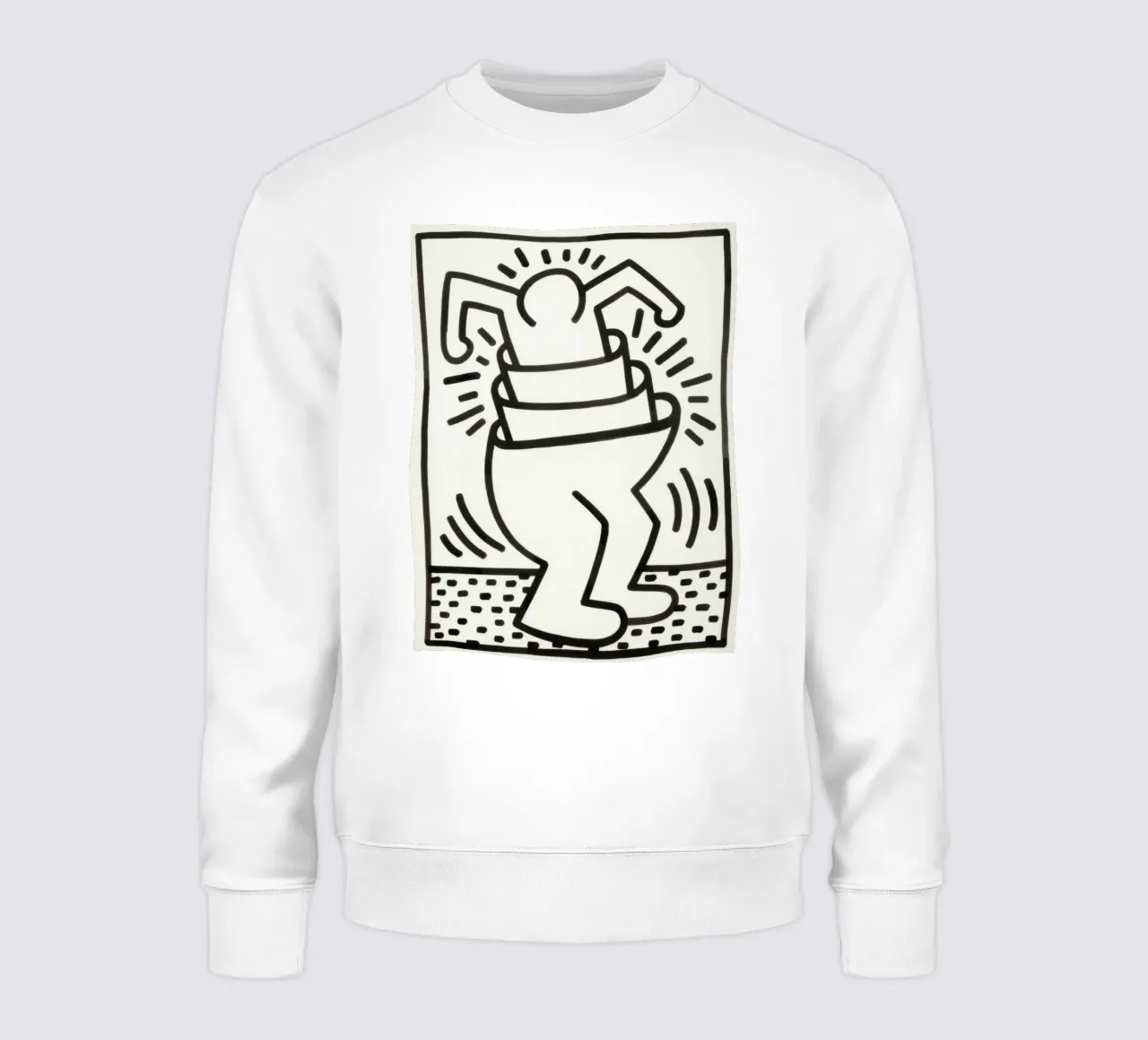 Poster contenitore Pop Art "Senza titolo" di Keith Haring felpa da ClubArt