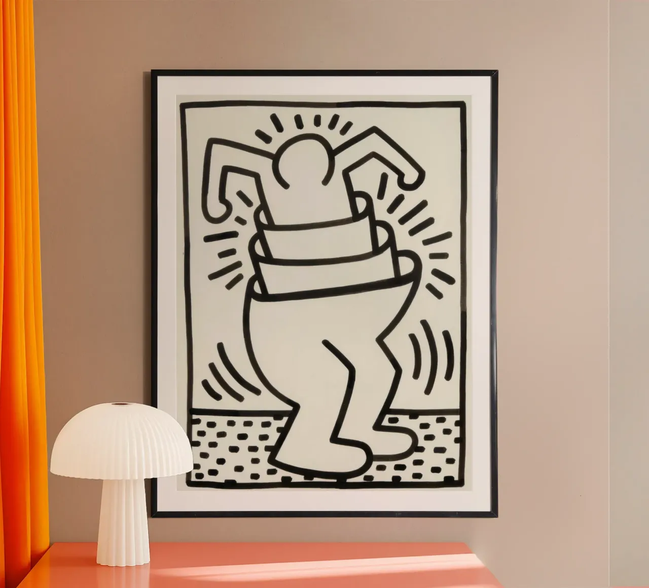 Poster contenitore Pop Art "Senza titolo" di Keith Haring poster con telaio in plastica da ClubArt