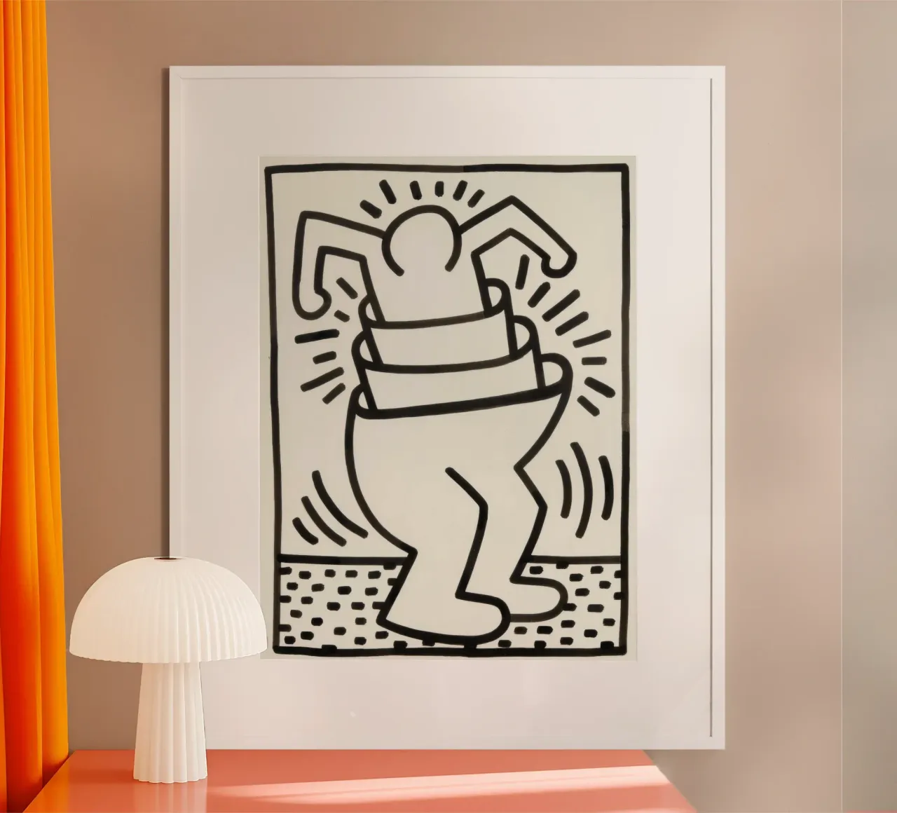 Poster contenitore Pop Art "Senza titolo" di Keith Haring poster con telaio in plastica da ClubArt