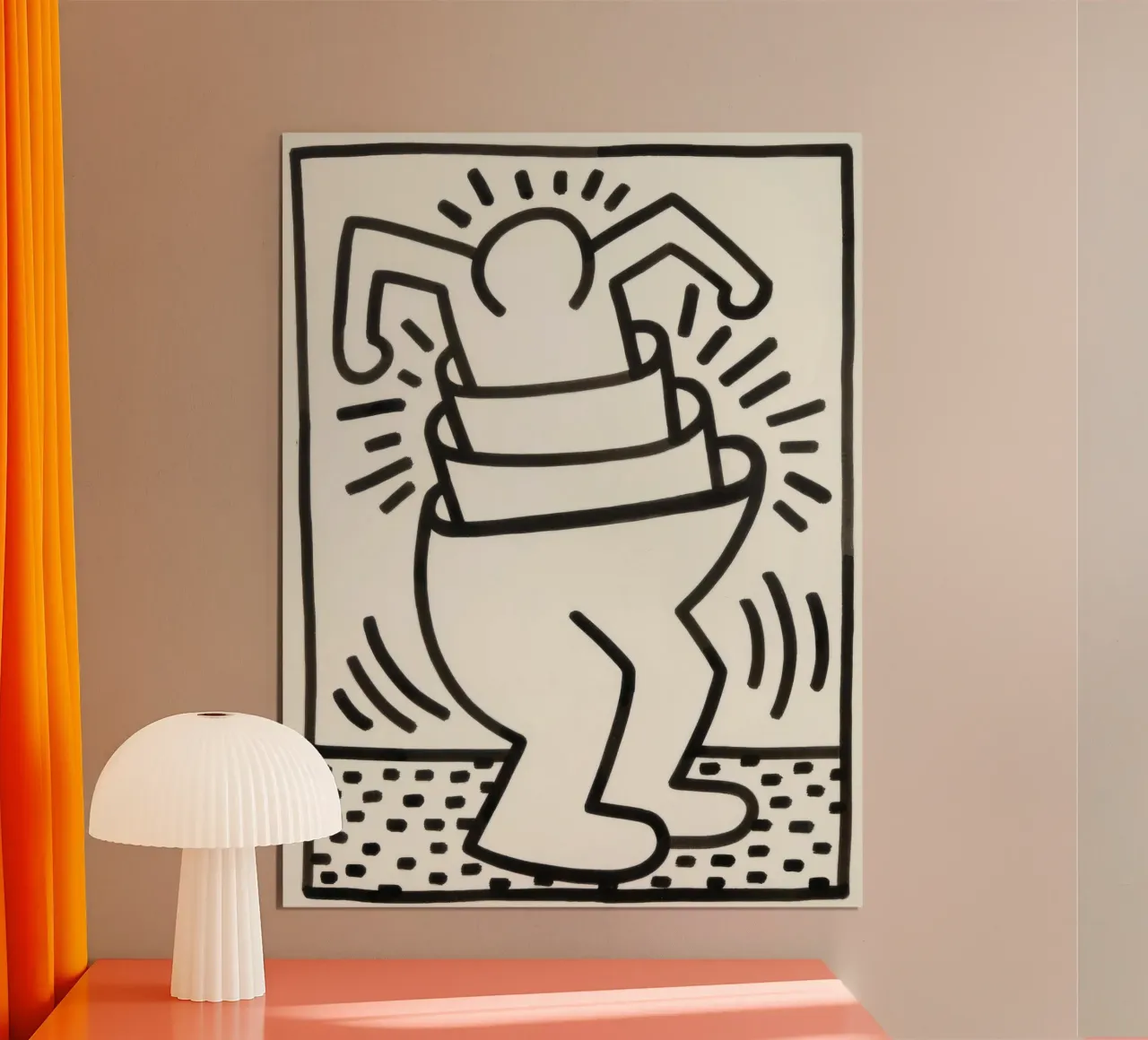 Poster contenitore Pop Art "Senza titolo" di Keith Haring poster con telaio in plastica da ClubArt