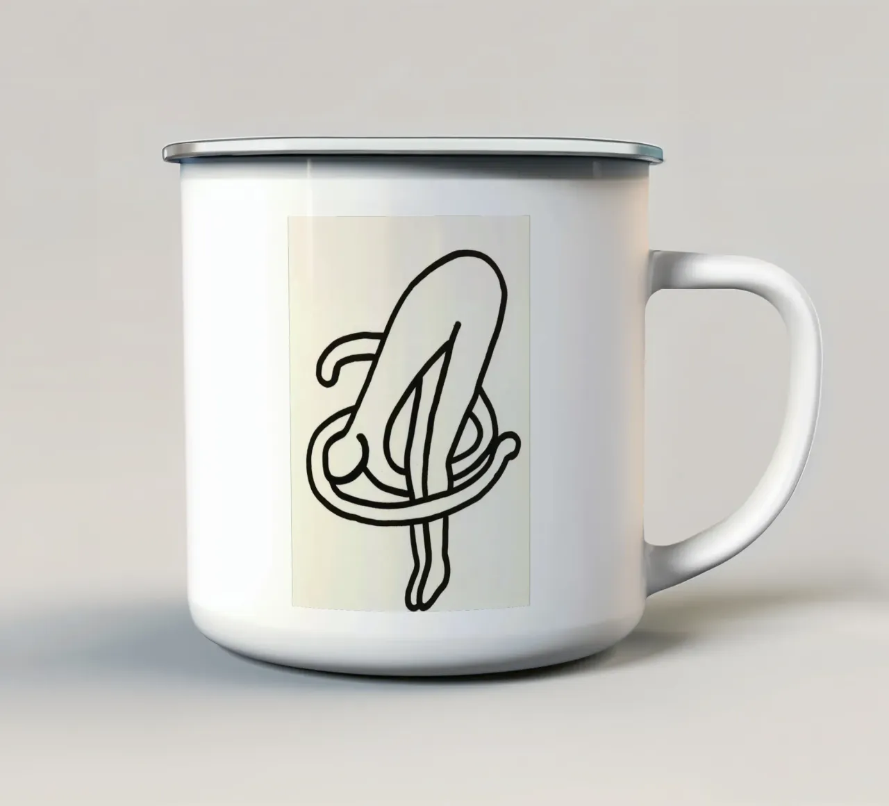Poster di Keith Haring "Untitled" Pop Art Human Knot tazza in smalto da ClubArt