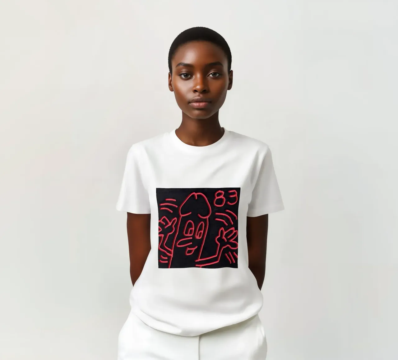 Keith Haring "Untitled", poster pop art con pene t-shirt da ClubArt