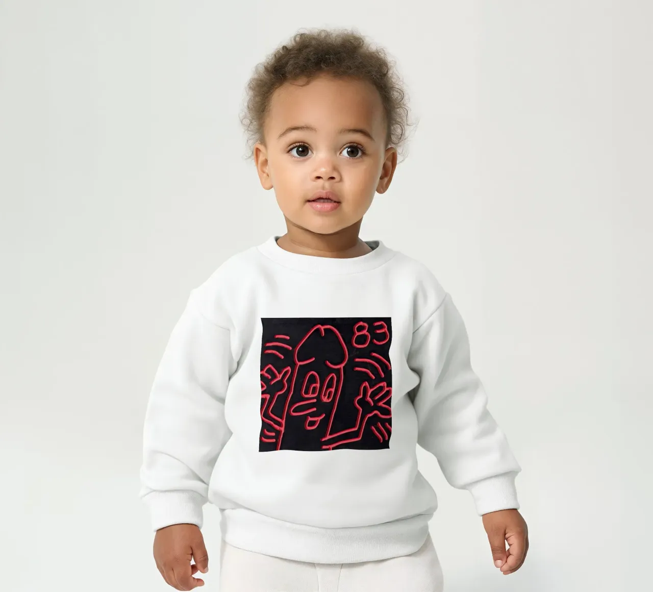 Keith Haring "Untitled", poster pop art con pene felpa neonato da ClubArt