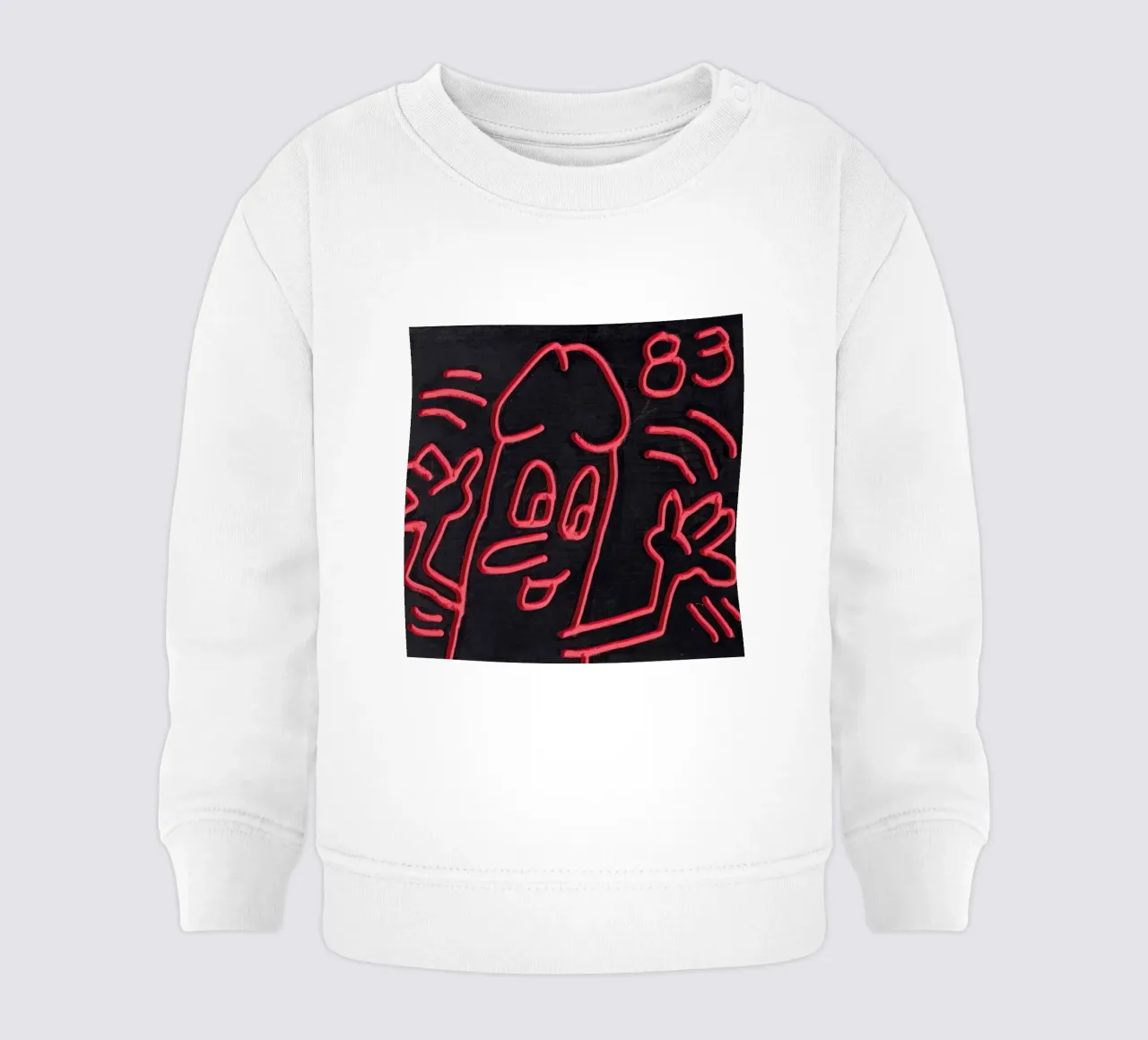 Keith Haring "Untitled", poster pop art con pene felpa neonato da ClubArt