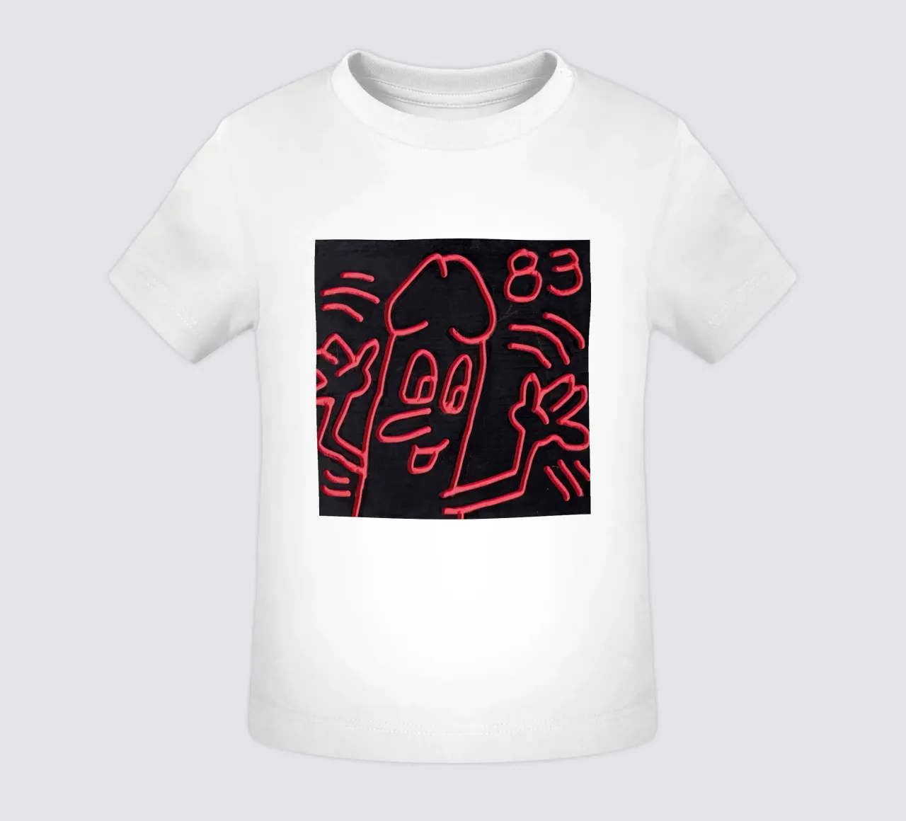 Keith Haring "Untitled", poster pop art con pene maglietta neonato da ClubArt