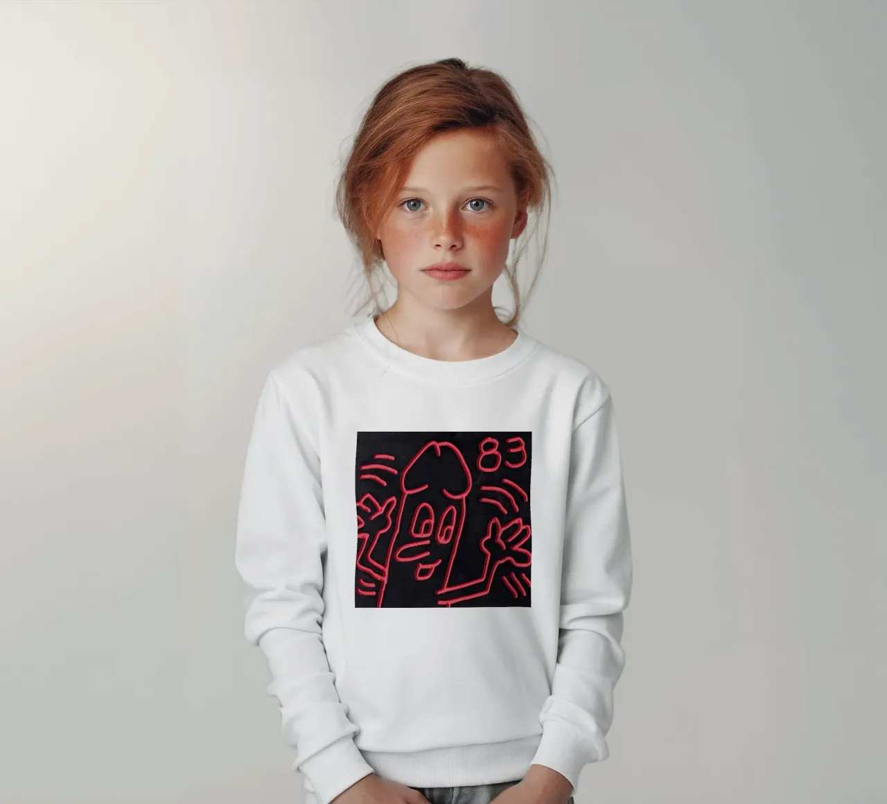 Keith Haring "Untitled", poster pop art con pene felpa bambino da ClubArt