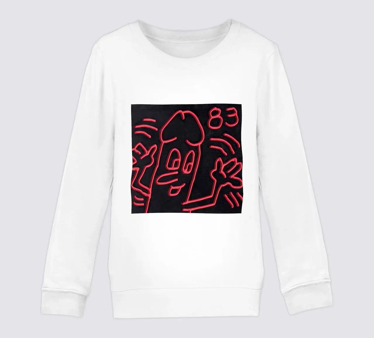 Keith Haring "Untitled", poster pop art con pene felpa bambino da ClubArt