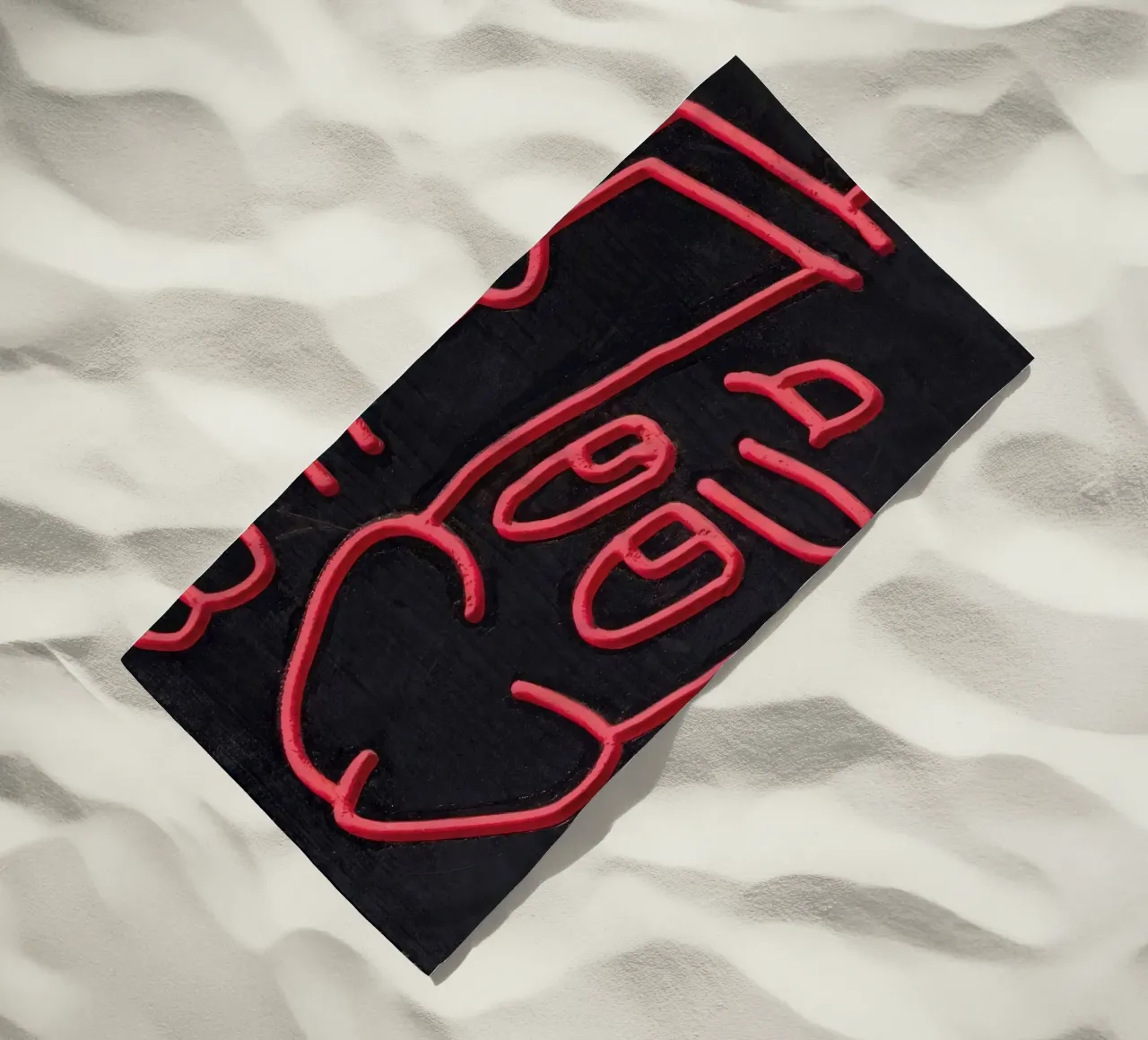 Keith Haring "Untitled", poster pop art con pene telo mare da ClubArt
