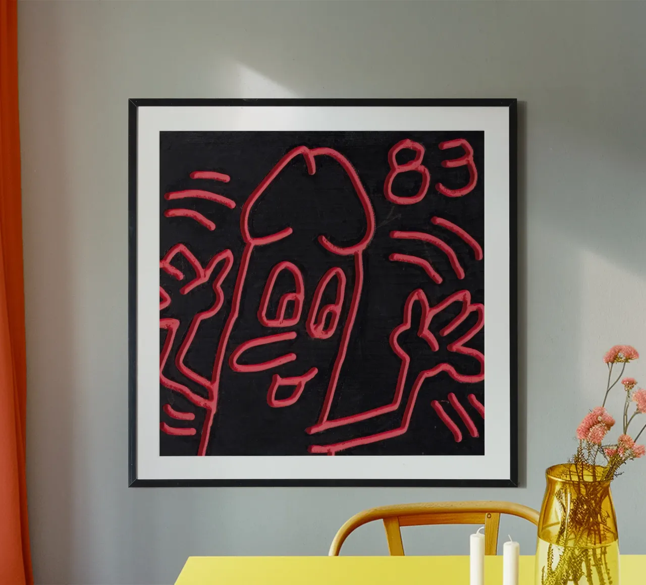 Keith Haring "Untitled", poster pop art con pene poster da ClubArt