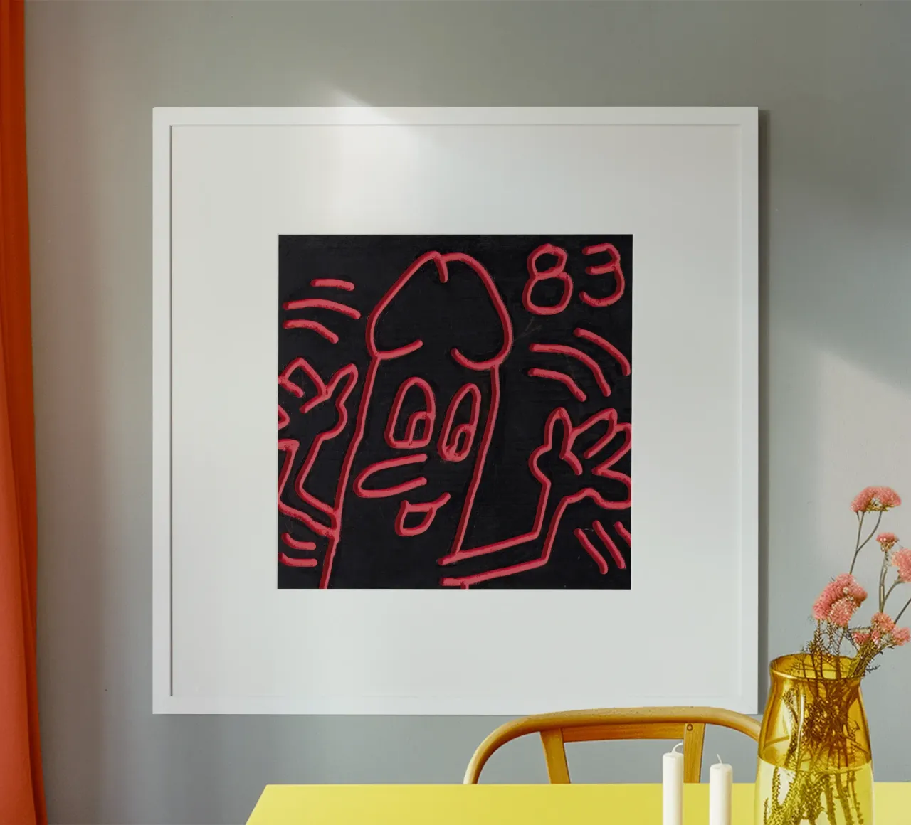 Keith Haring "Untitled", poster pop art con pene poster da ClubArt