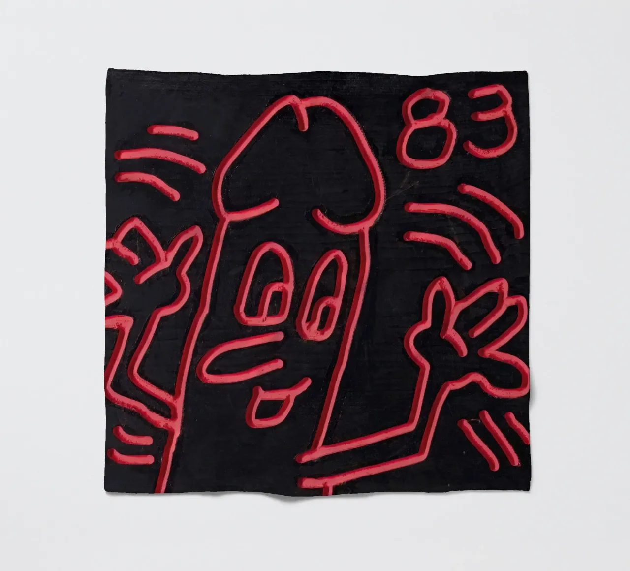 Keith Haring "Untitled", poster pop art con pene coperta in pile da ClubArt