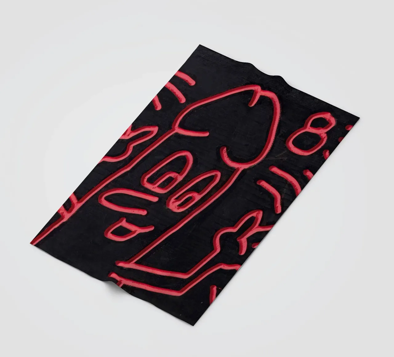 Keith Haring "Untitled", poster pop art con pene coperta in pile da ClubArt