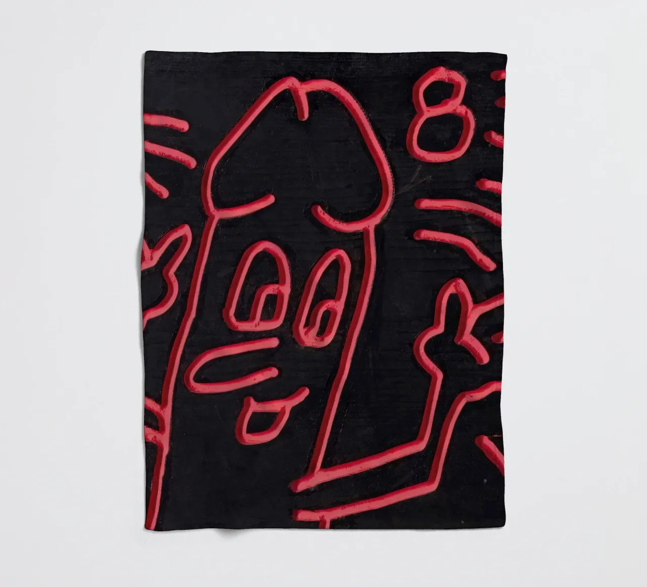 Keith Haring "Untitled", poster pop art con pene coperta in pile da ClubArt