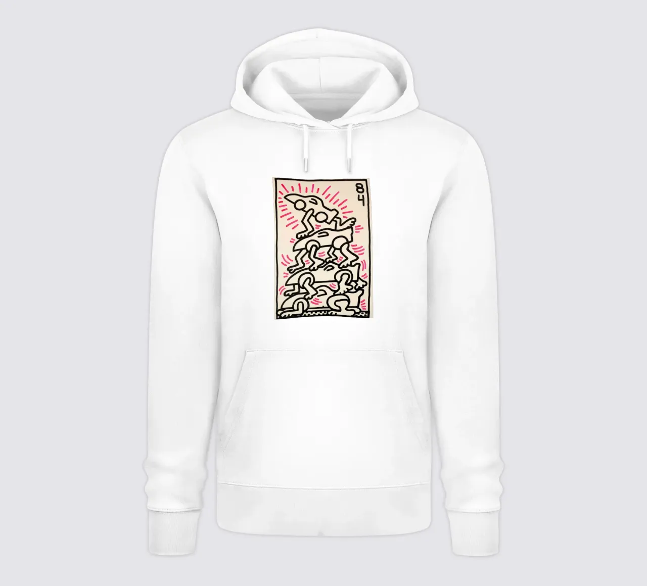 Poster da corsa Pop Art "Le Mans" di Keith Haring felpa con cappuccio da ClubArt