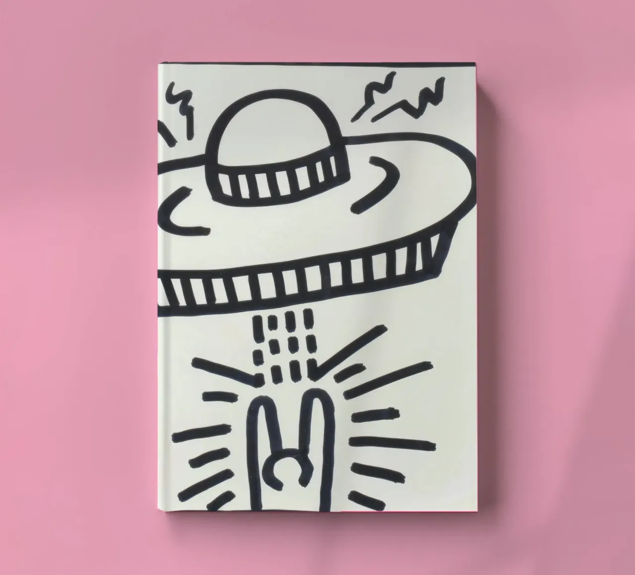 Keith Haring "Untitled" Pop Art Alien Poster notebook by ClubArt
