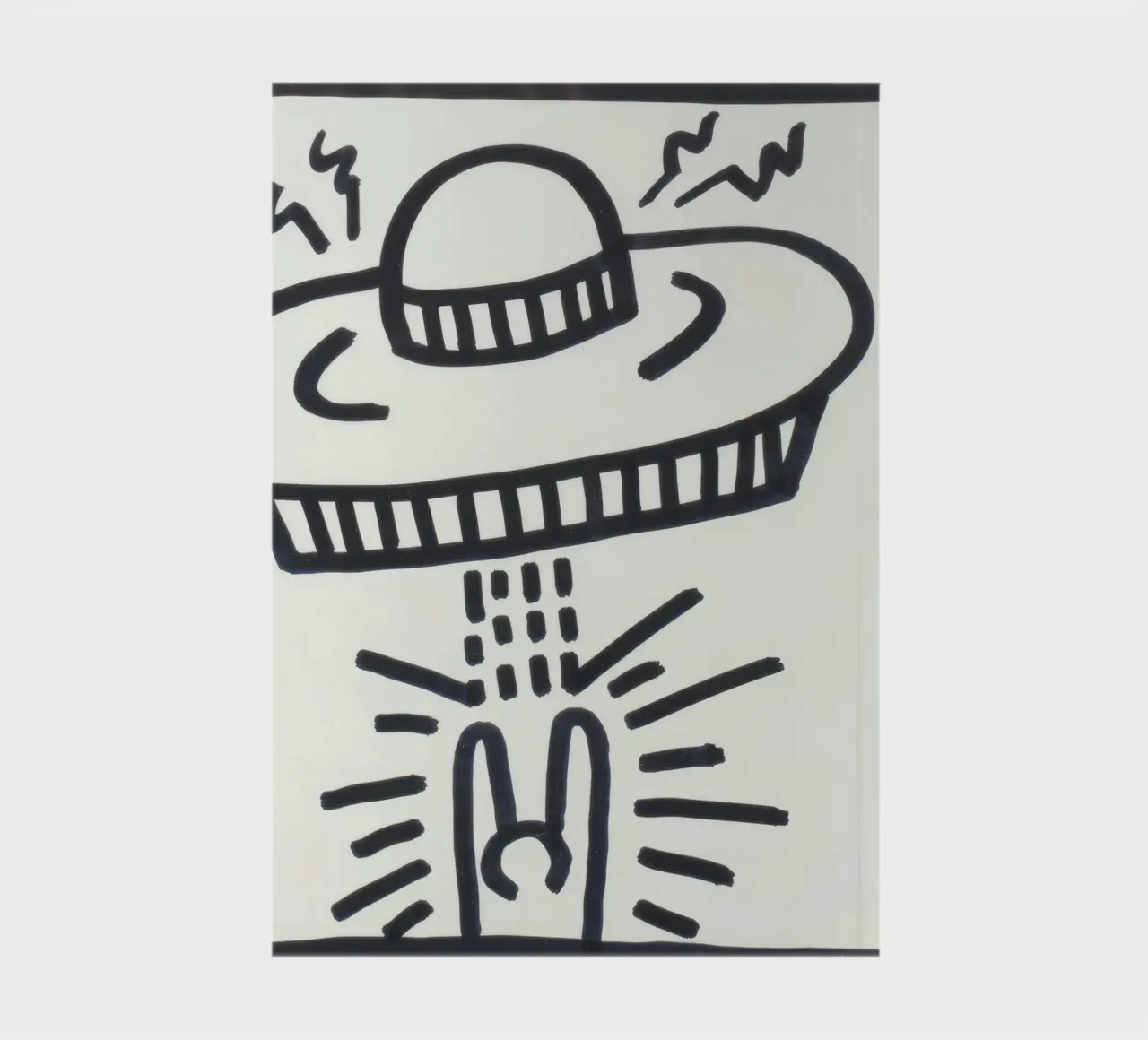 Keith Haring "Untitled" Pop Art Alien Poster notebook by ClubArt