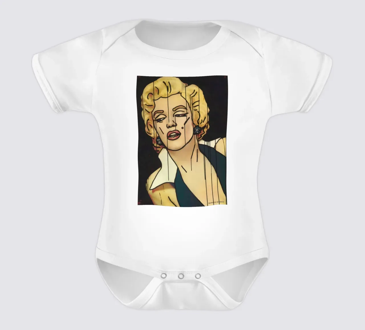 Poster con ritratto Pop Art di Keith Haring "Marilyn body neonato maniche corte da ClubArt