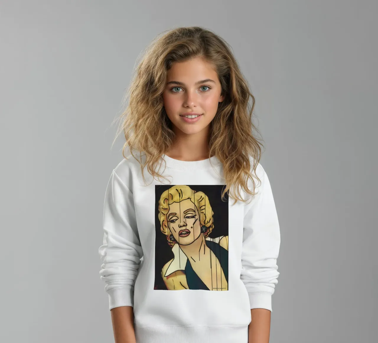 Poster con ritratto Pop Art di Keith Haring "Marilyn felpa bambino da ClubArt