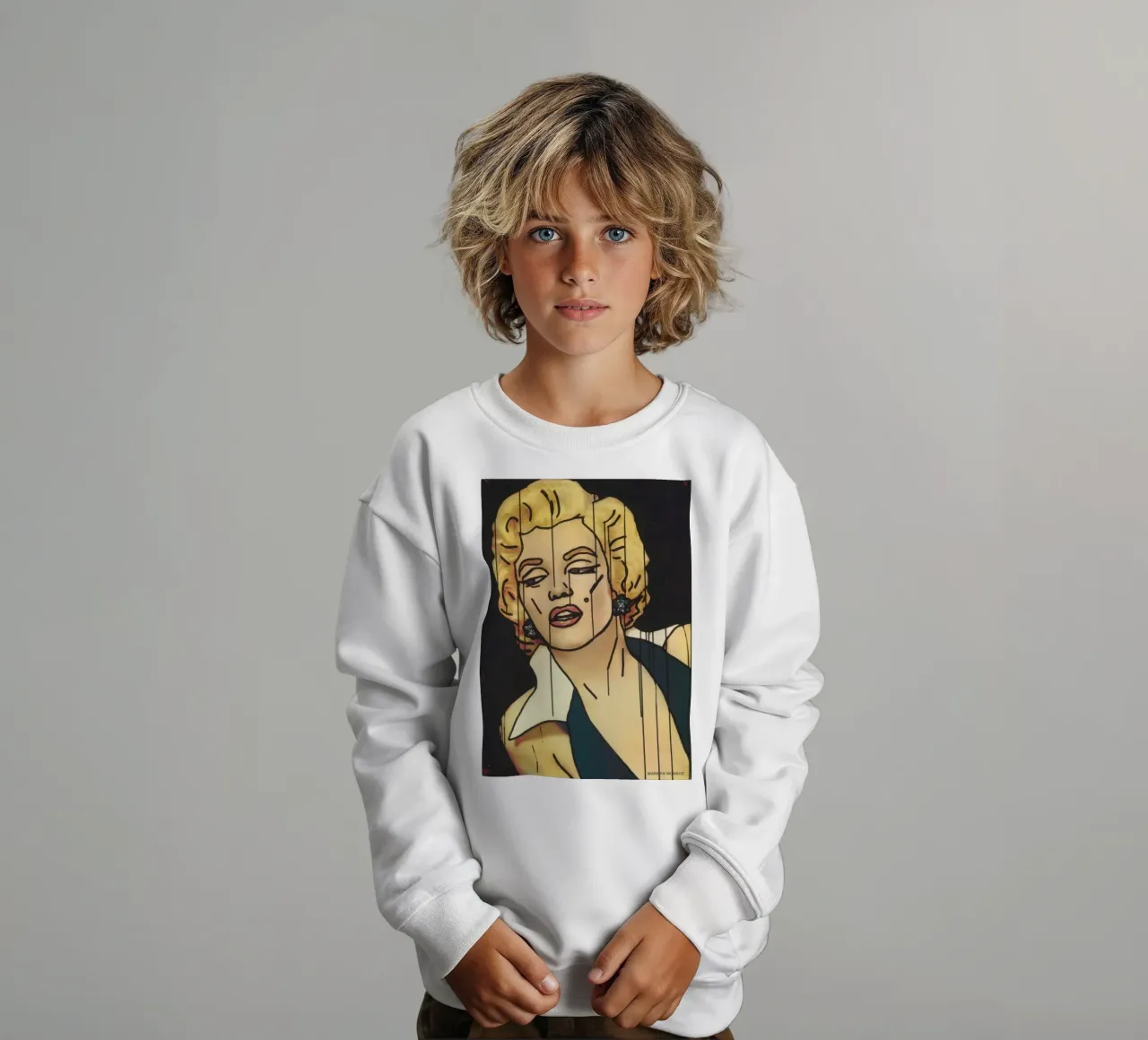 Poster con ritratto Pop Art di Keith Haring "Marilyn felpa bambino da ClubArt
