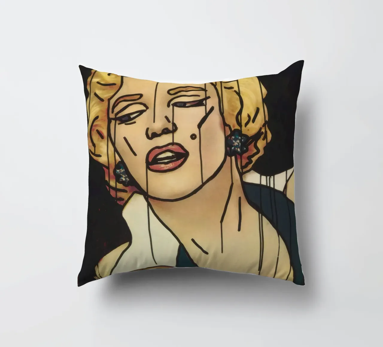Poster con ritratto Pop Art di Keith Haring "Marilyn cuscino da ClubArt