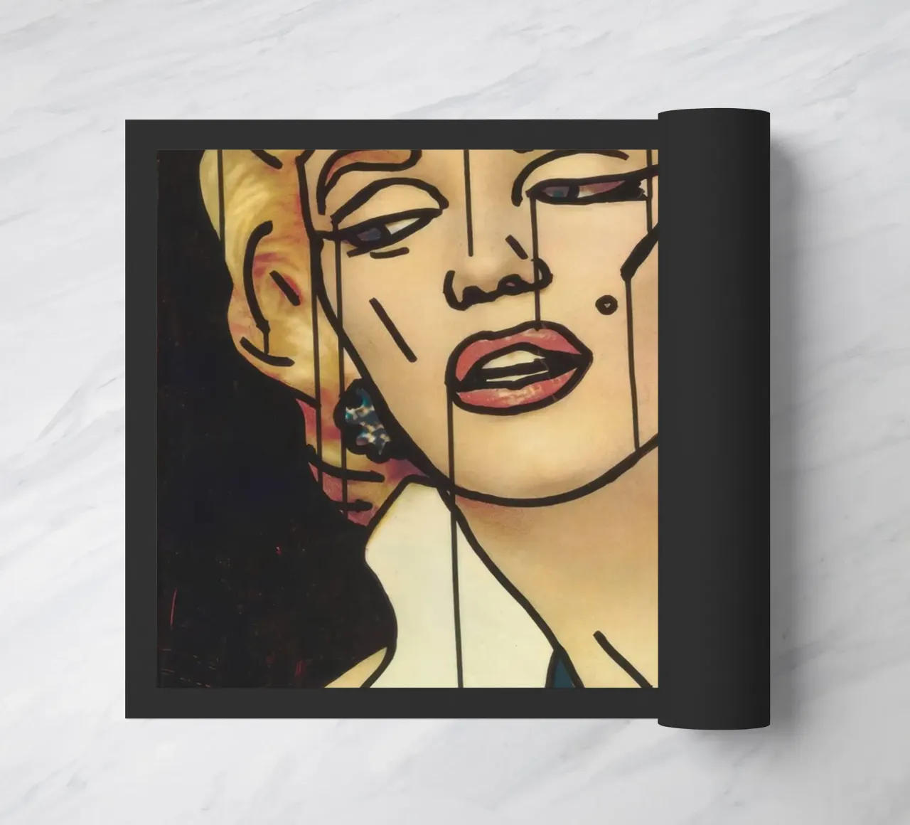Poster con ritratto Pop Art di Keith Haring "Marilyn zerbino da ClubArt