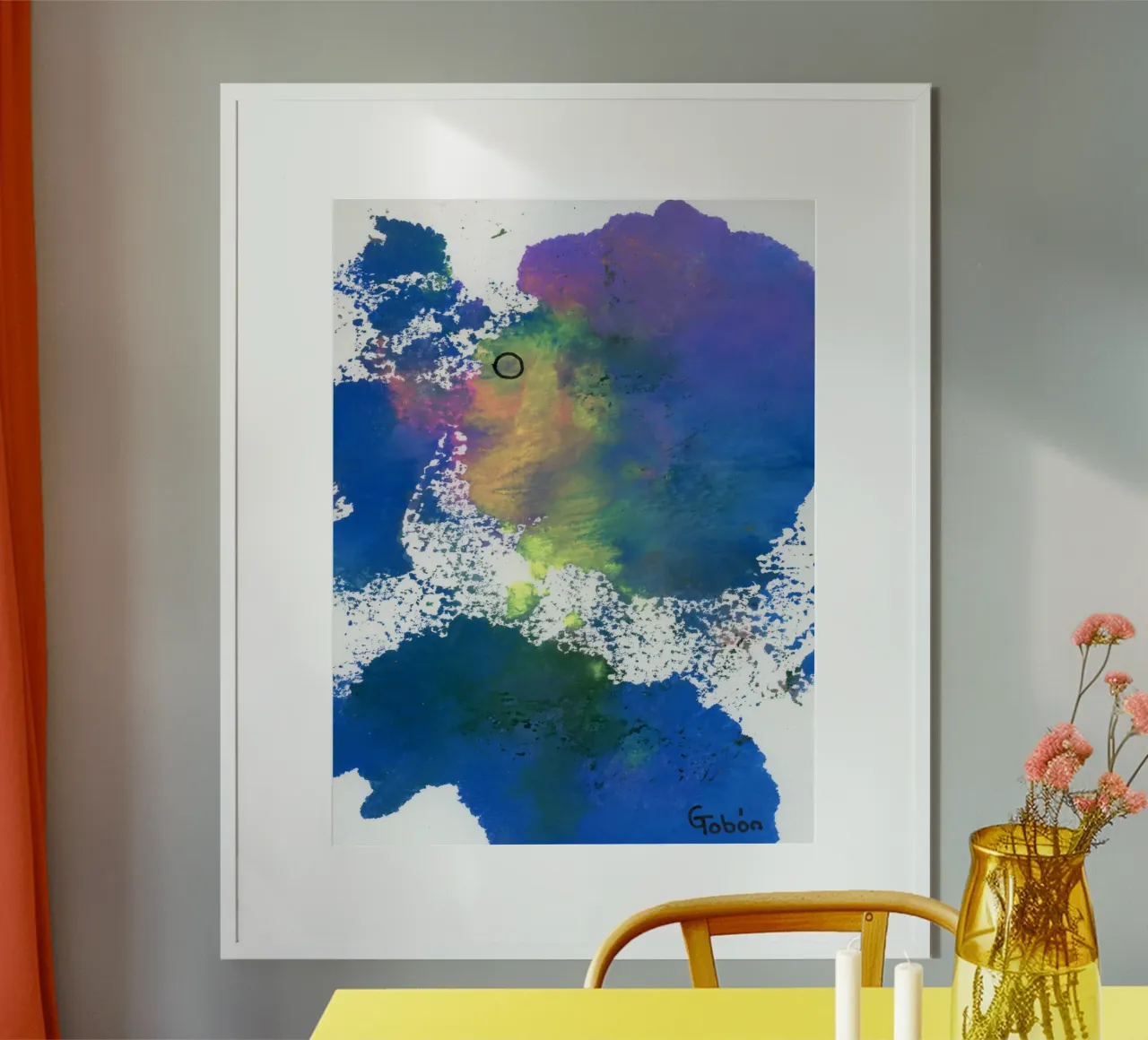 Boy poster con telaio in legno da gtobonart