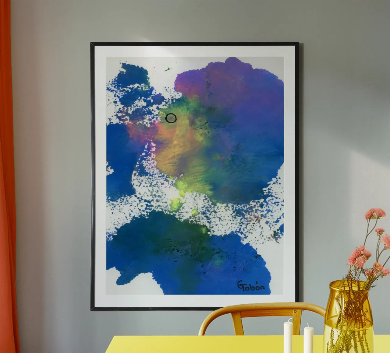 Boy poster con telaio in legno da gtobonart