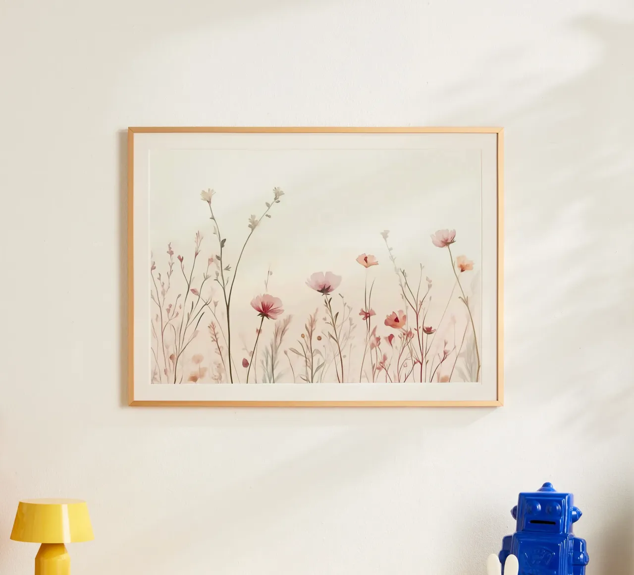 Stampa paesaggio fiori selvatici acquerello etereo poster da vintagepod