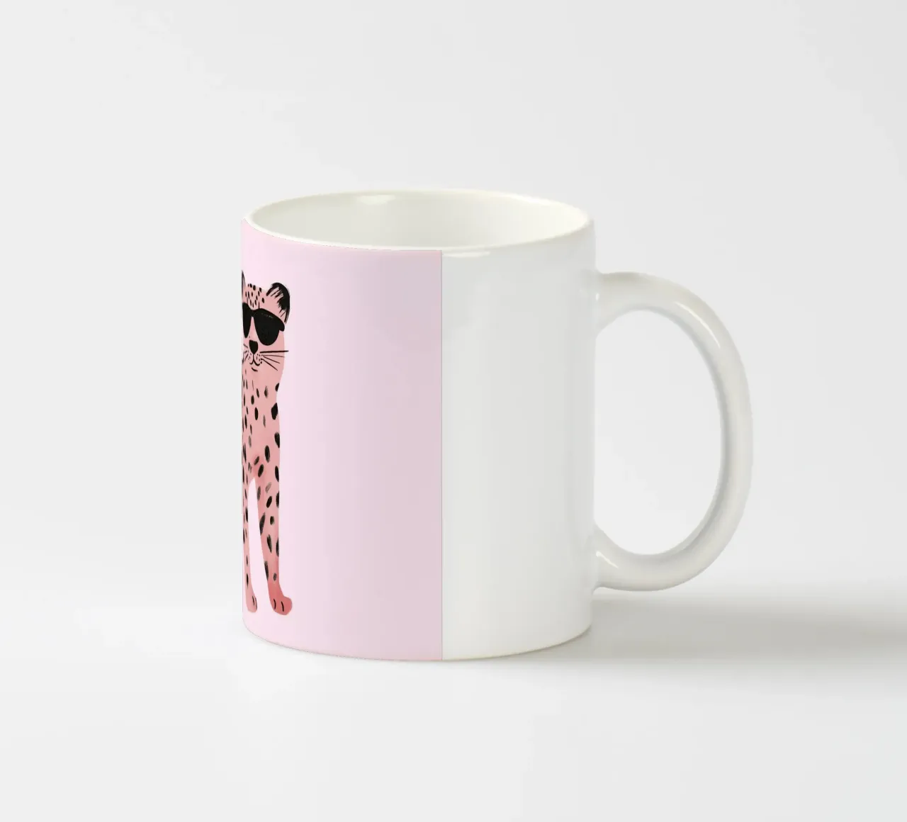 Strike a Pose Rosa Leopard Kunstdruck Keramik Tasse von vintagepod
