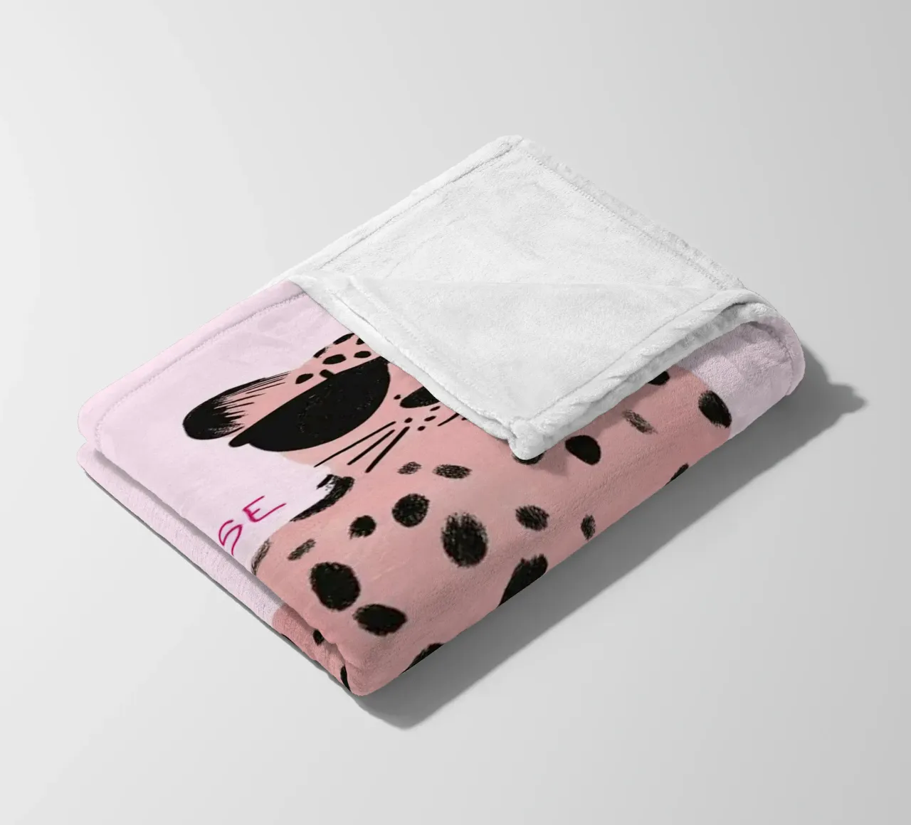 Strike a Pose Rosa Leopard Kunstdruck Fleecedecke von vintagepod