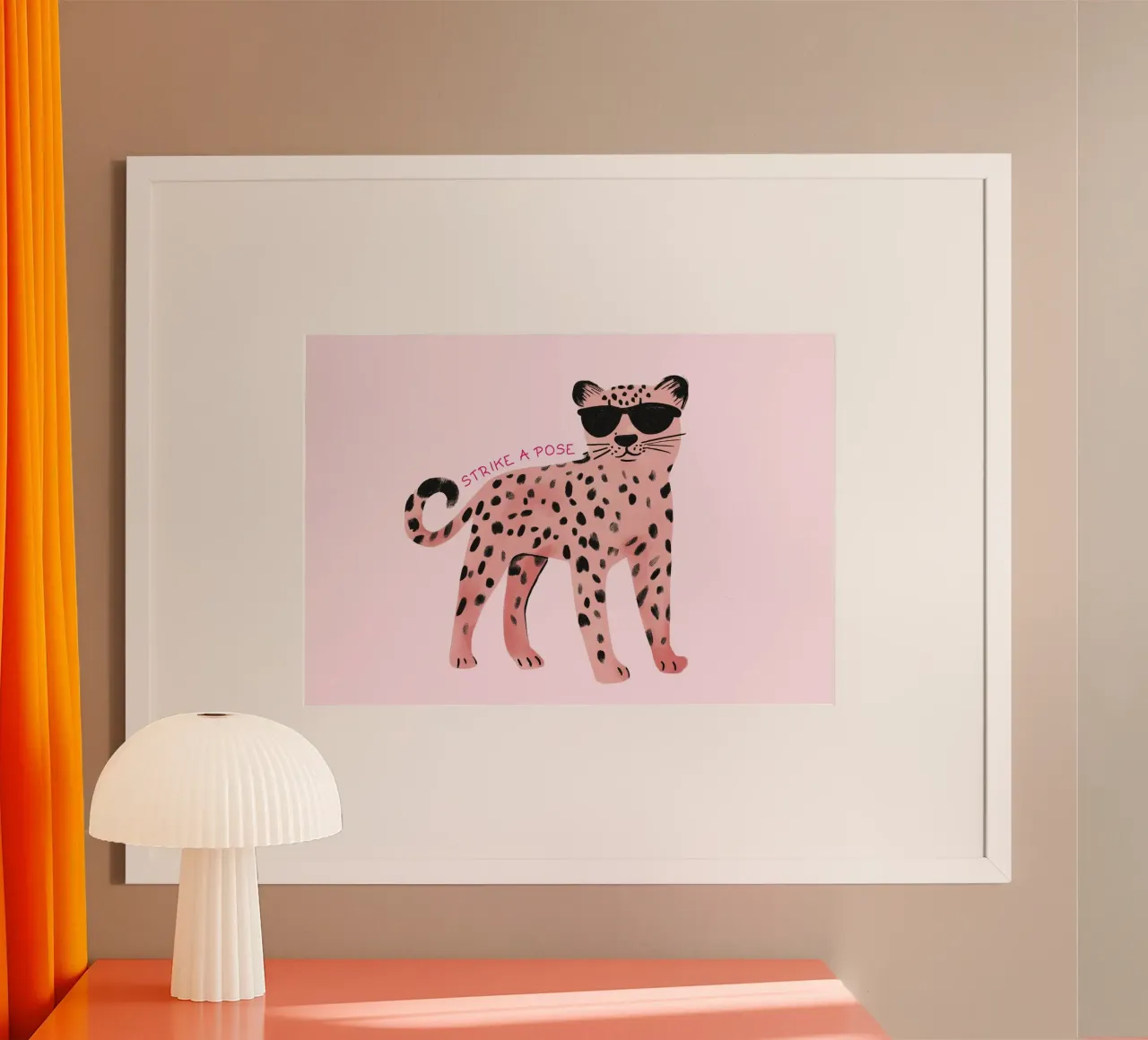 Stampa d'arte Strike a Pose Pink Leopard poster da vintagepod