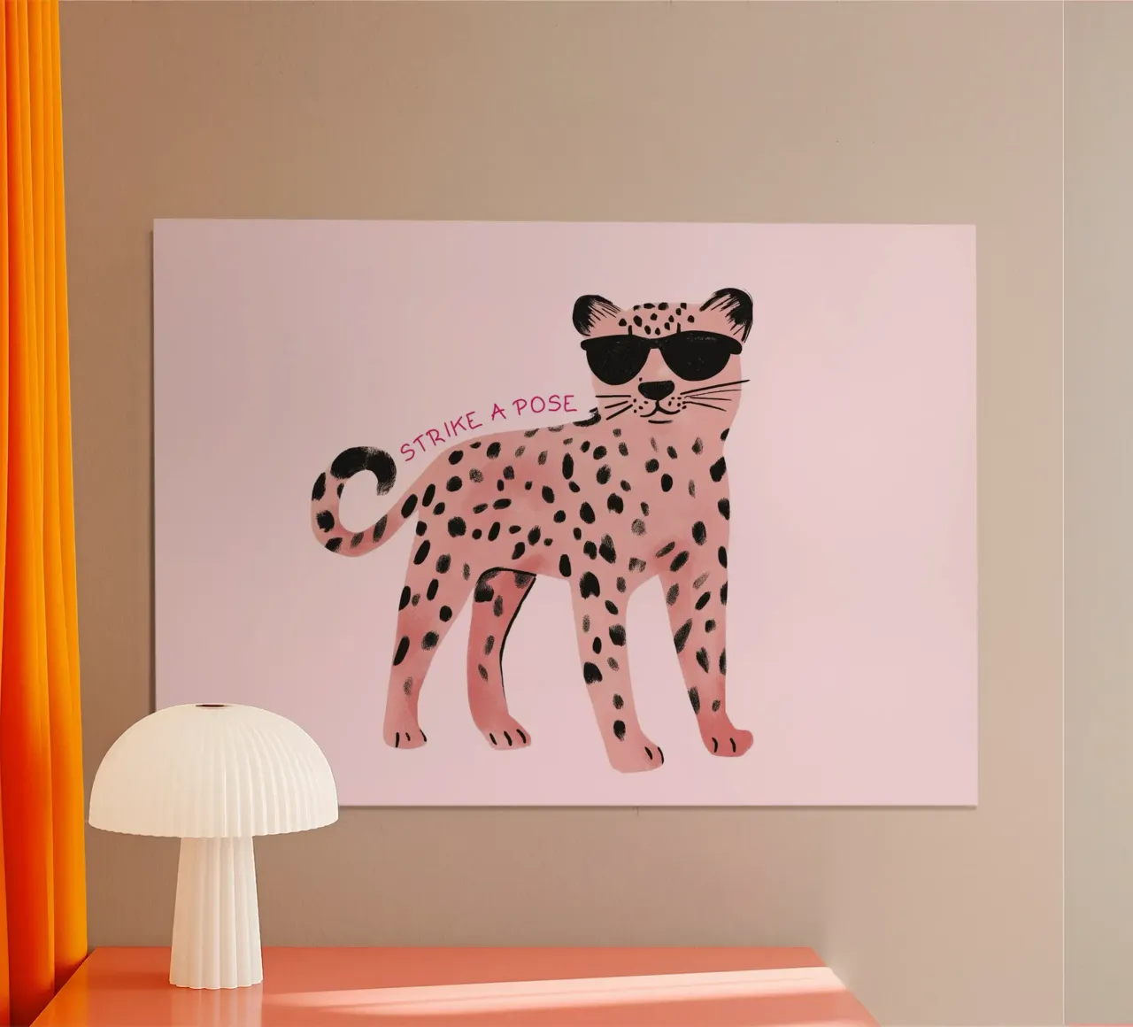 Stampa d'arte Strike a Pose Pink Leopard poster da vintagepod