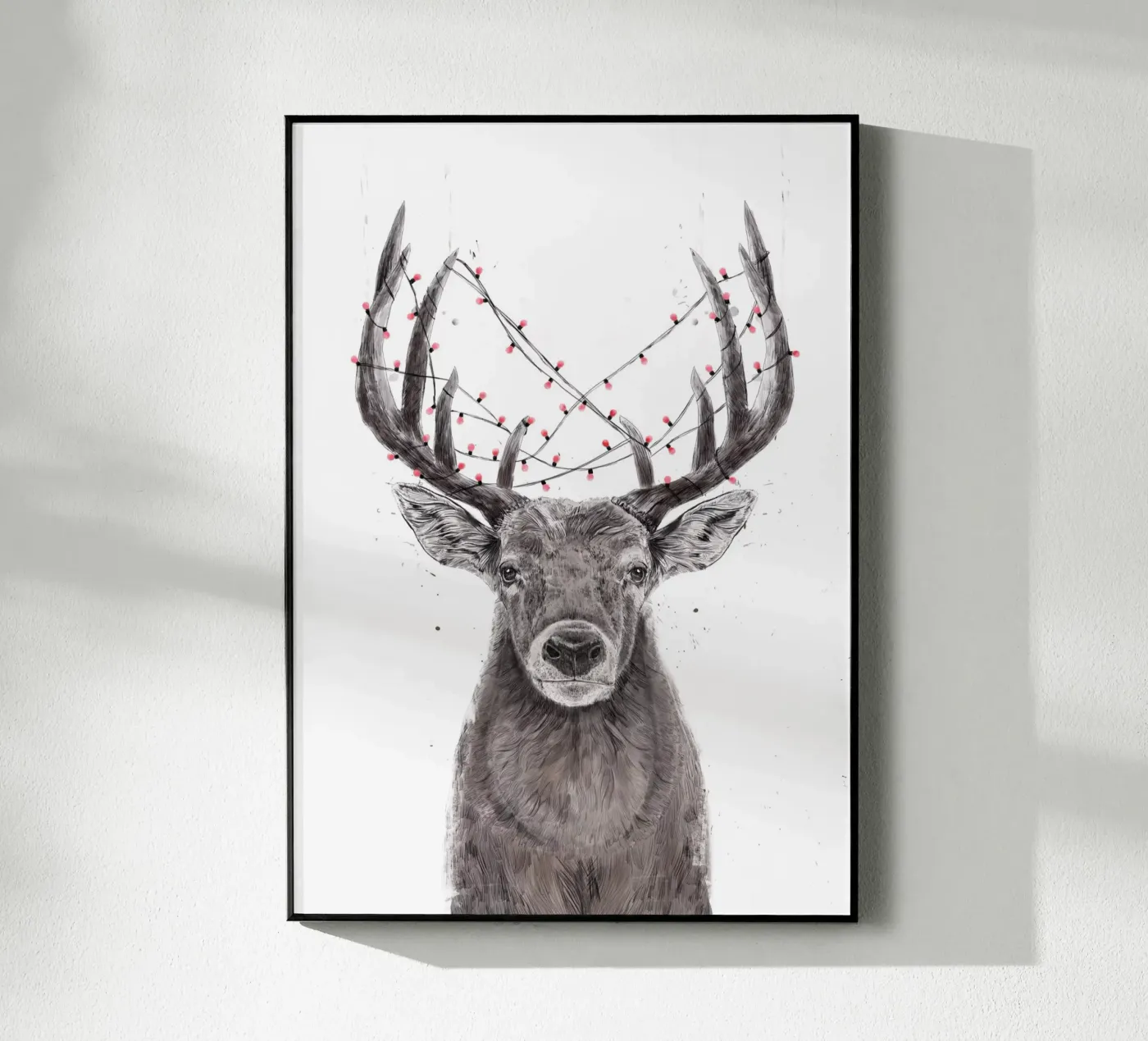 Xmas deer acrylic glass by Balazs Solti