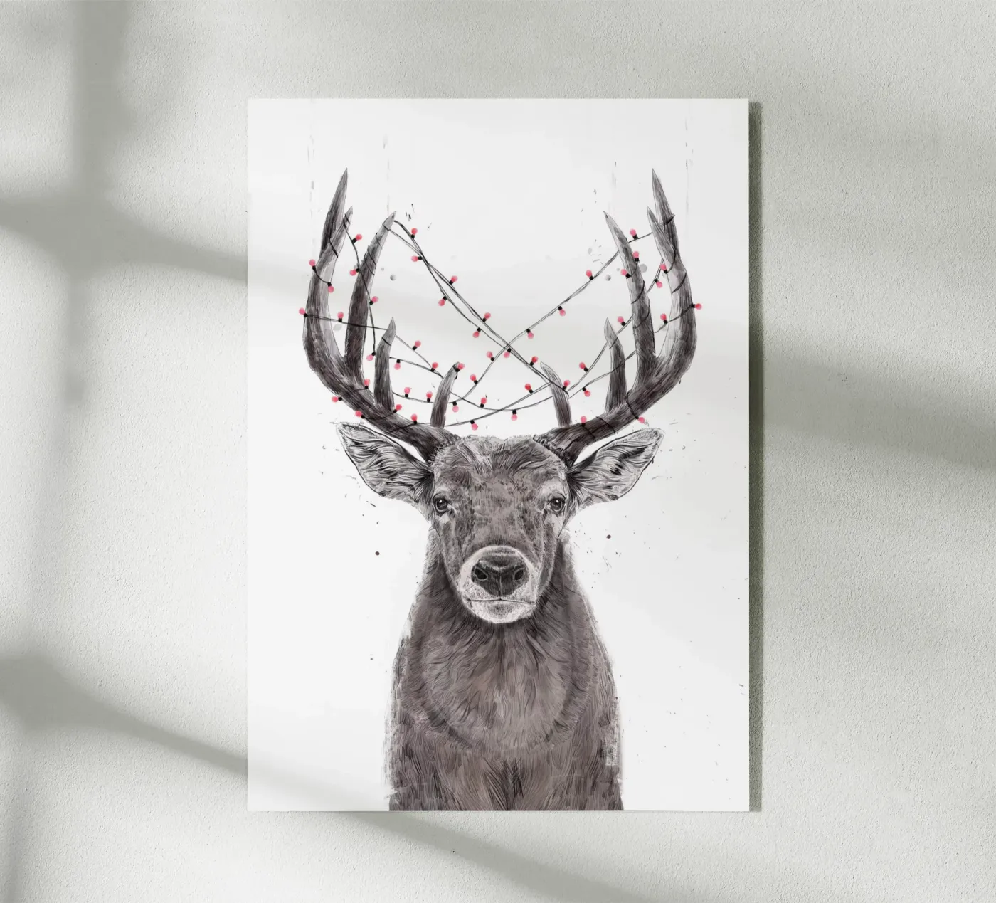 Xmas deer acrylic glass by Balazs Solti