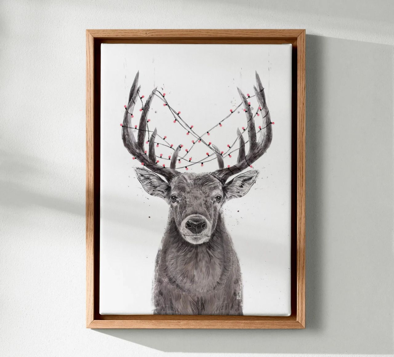 Xmas deer Leinwand von Balazs Solti