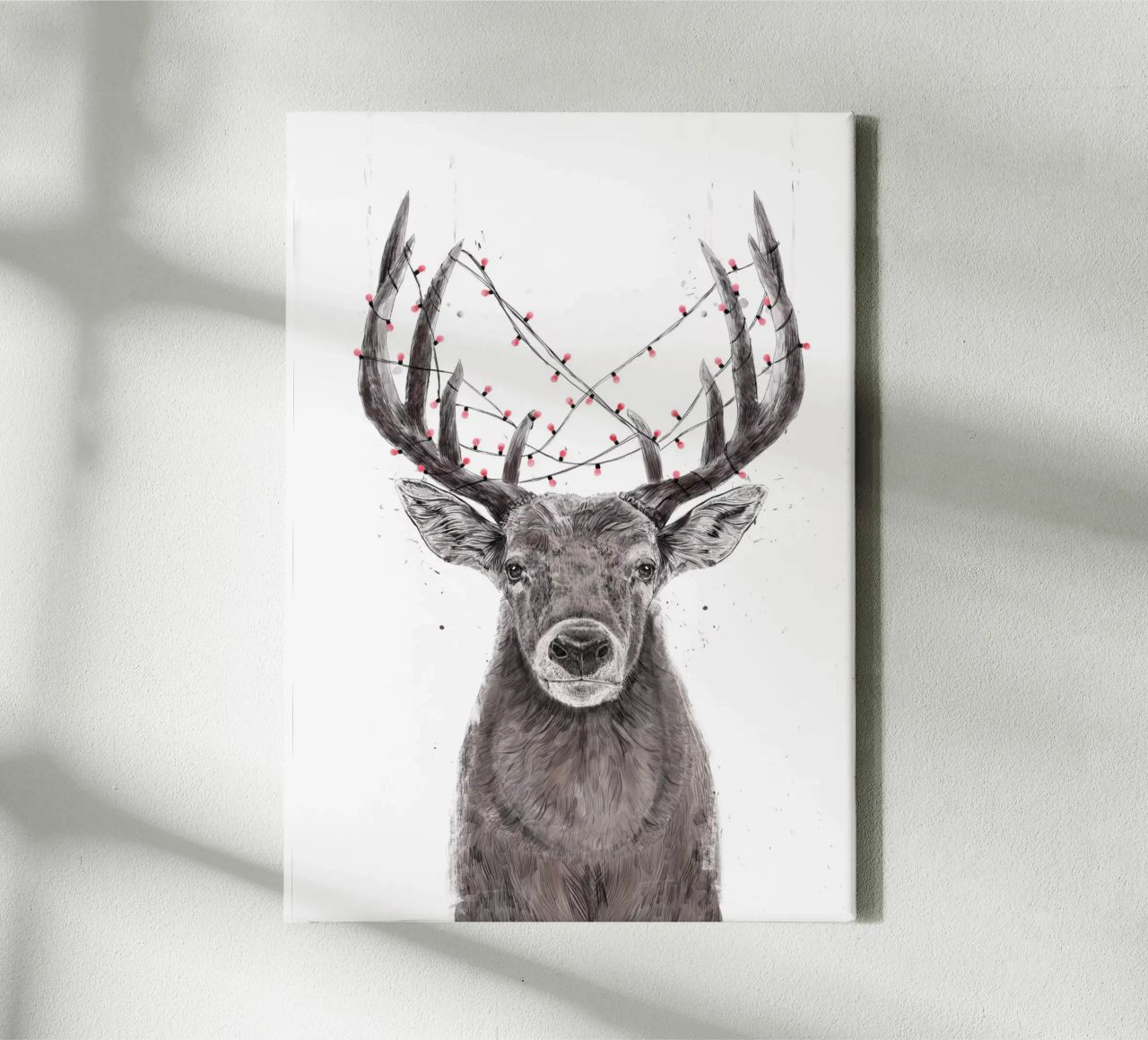 Xmas deer Leinwand von Balazs Solti