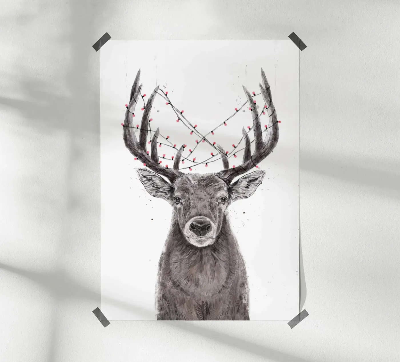 Xmas deer poster da Balazs Solti