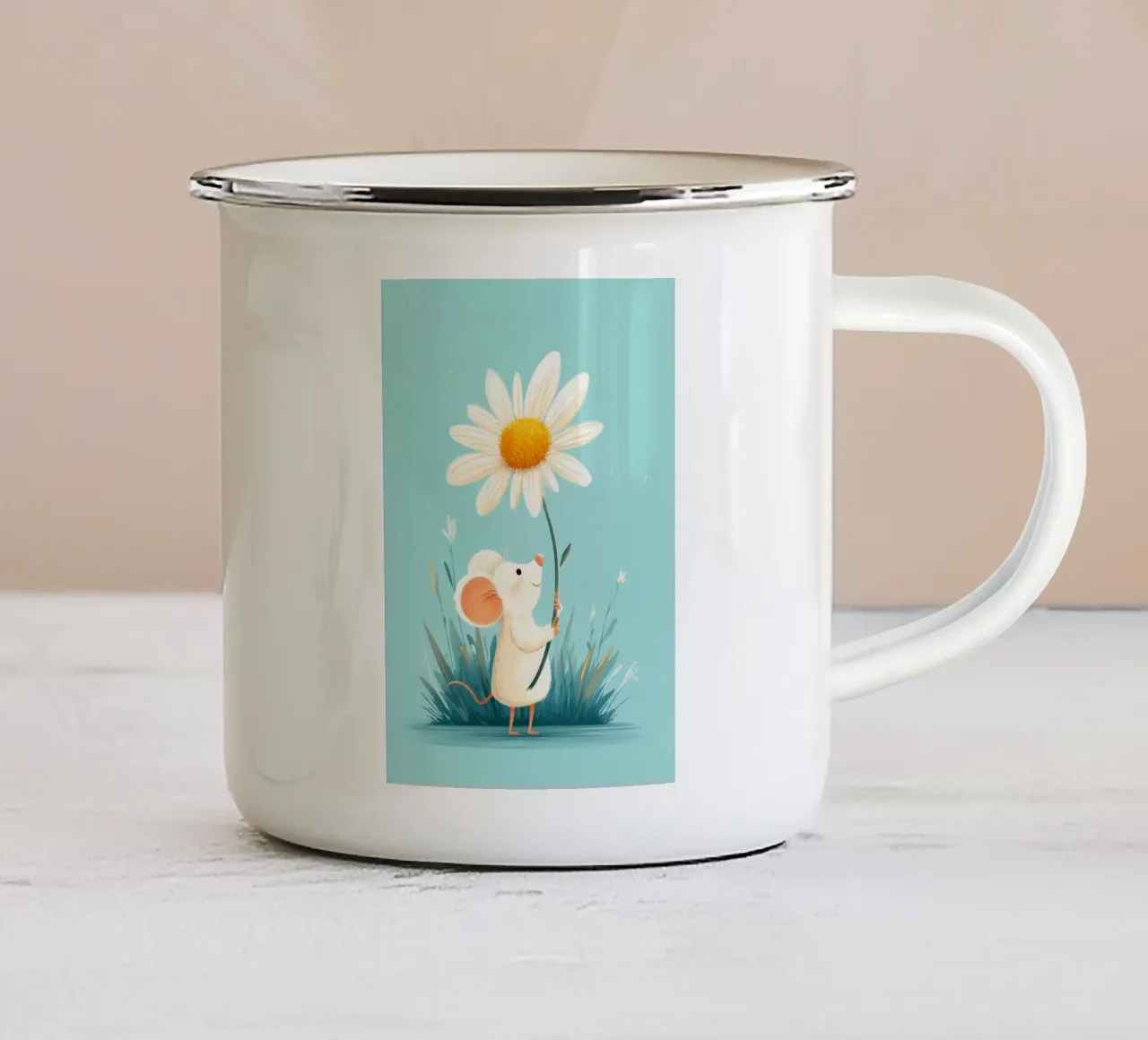 Daisy for You 2 tazza in smalto da Kiara