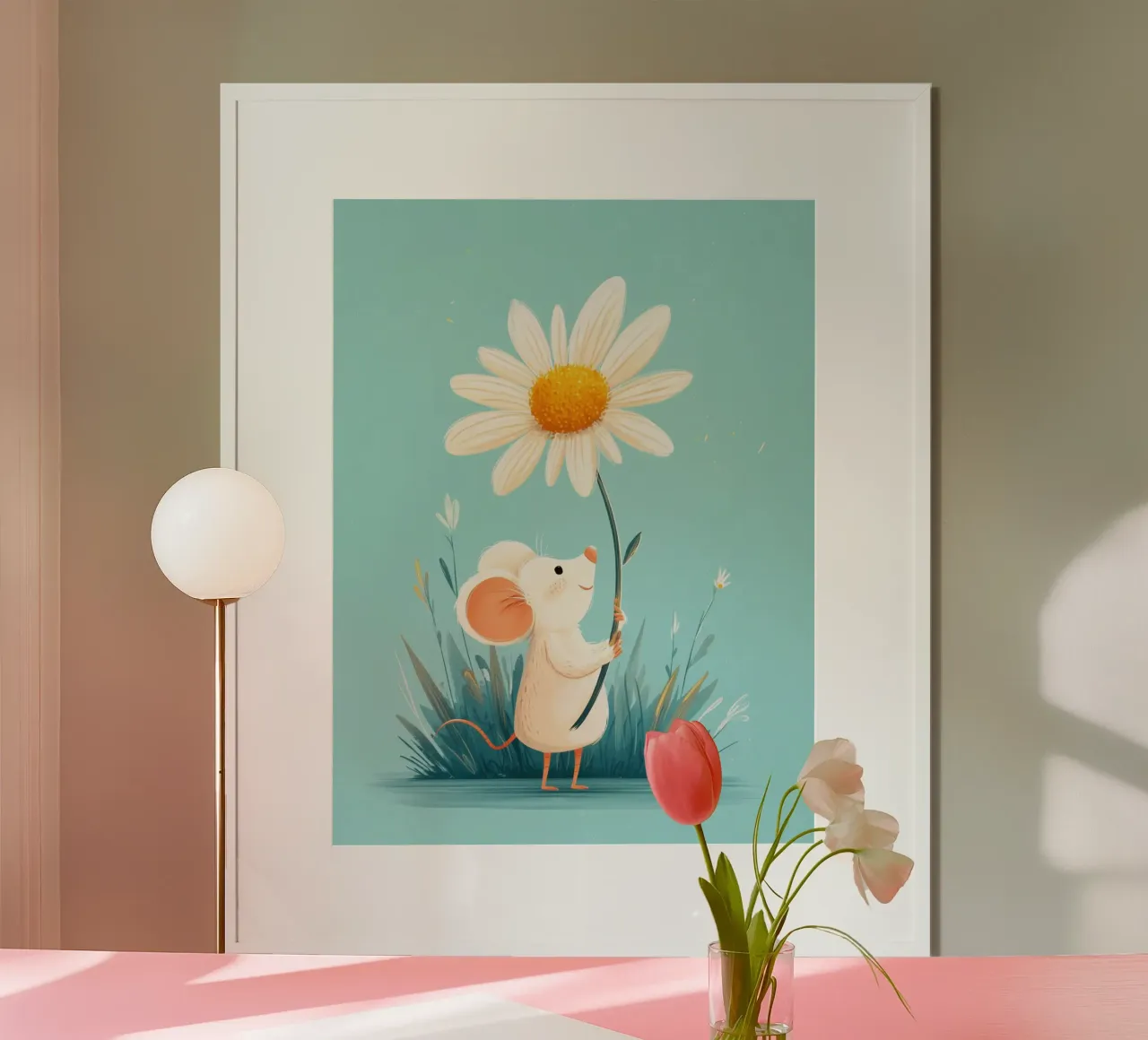 Daisy for You 2 poster con telaio in alluminio da Kiara