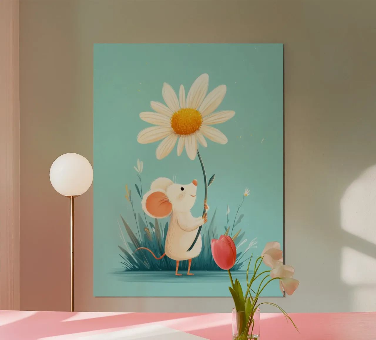 Daisy for You 2 poster con telaio in alluminio da Kiara