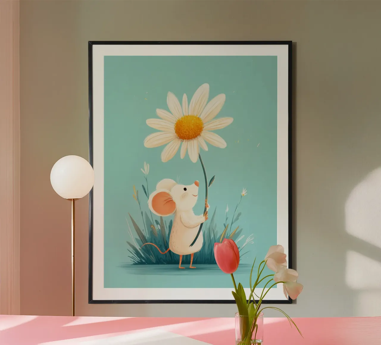 Daisy for You 2 poster con telaio in alluminio da Kiara