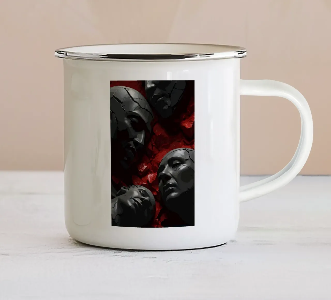Rovine oscure dei tempi antichi tazza in smalto da LM2KONE